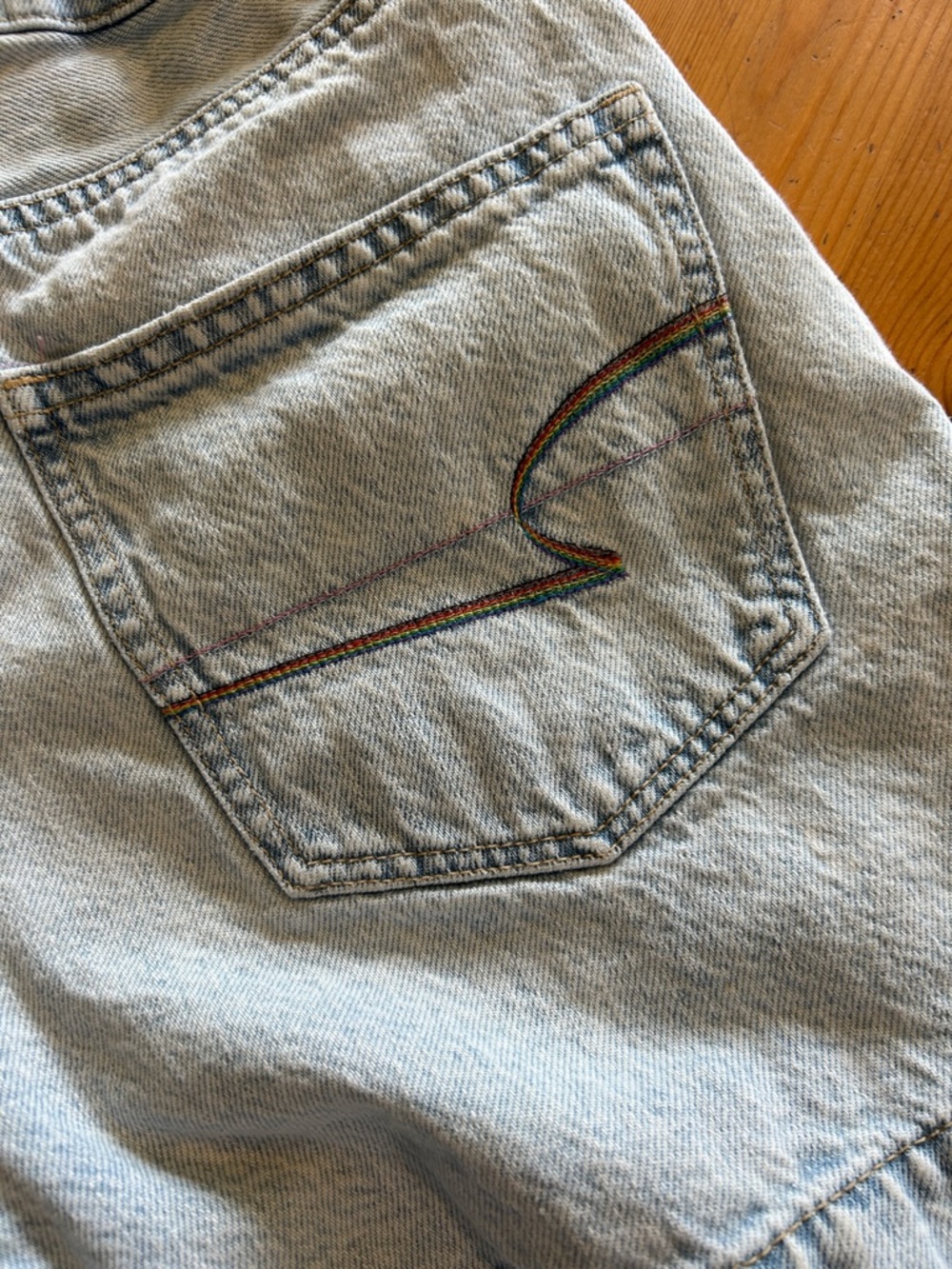 116. Light Blue Denim Women's High-Waist Skort - Picture 7 of 7